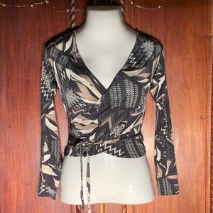 NWT Nordstrom Modern Boho Artsy Chic Wrap L